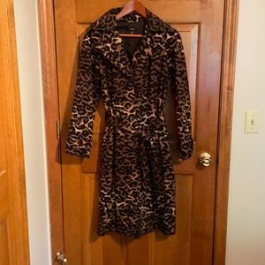 Alfani leopard rain jacket